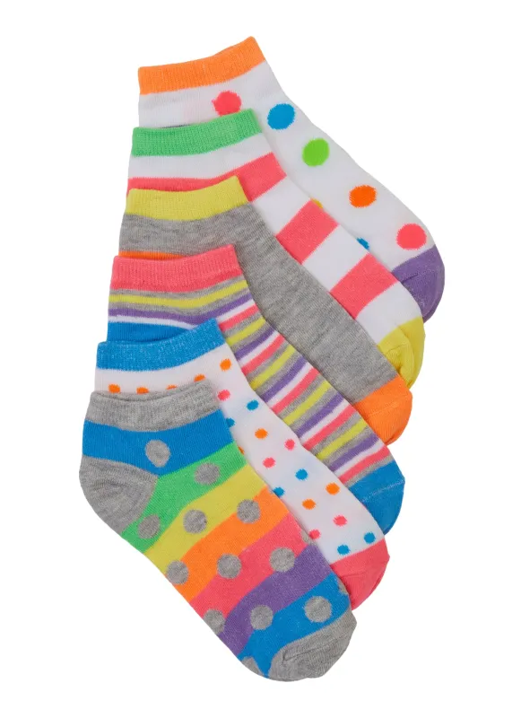 Little Girls 6 Pack Assorted Ankle Socks sold by Rainbow
