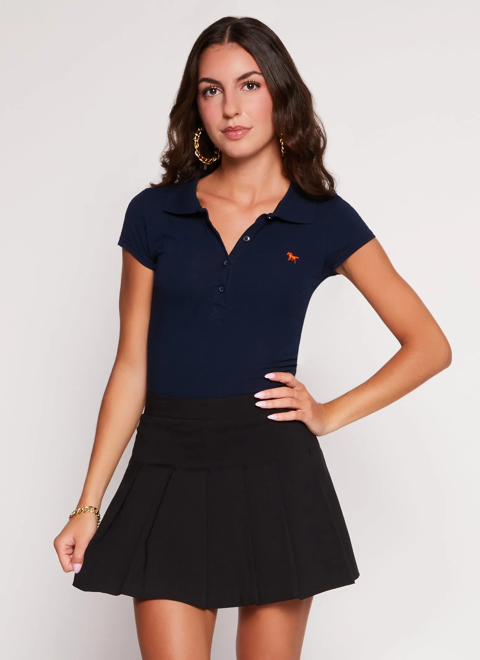 Embroidered Short Sleeve Polo Shirt sold by Rainbow product image thumbnail 2