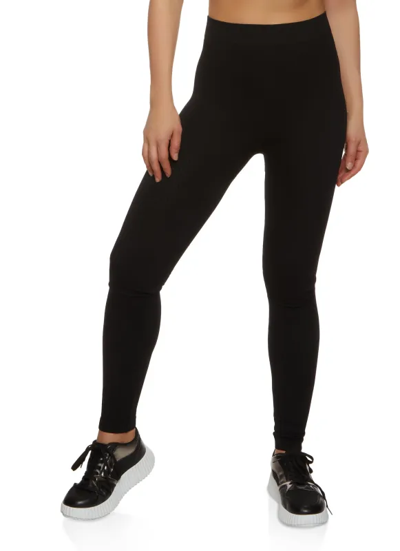 Seamless Rib Knit High Waist Leggings sold by Rainbow