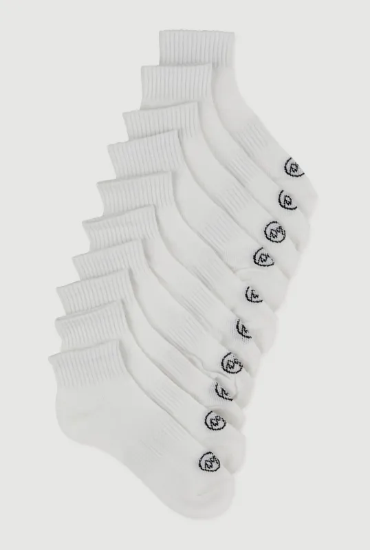 Performance Quarter Socks 10 Pack Size 4-10 sold by Rainbow