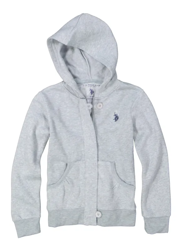 US Polo Girls 7-16 Fleece Zip Front Hoodie sold by Rainbow