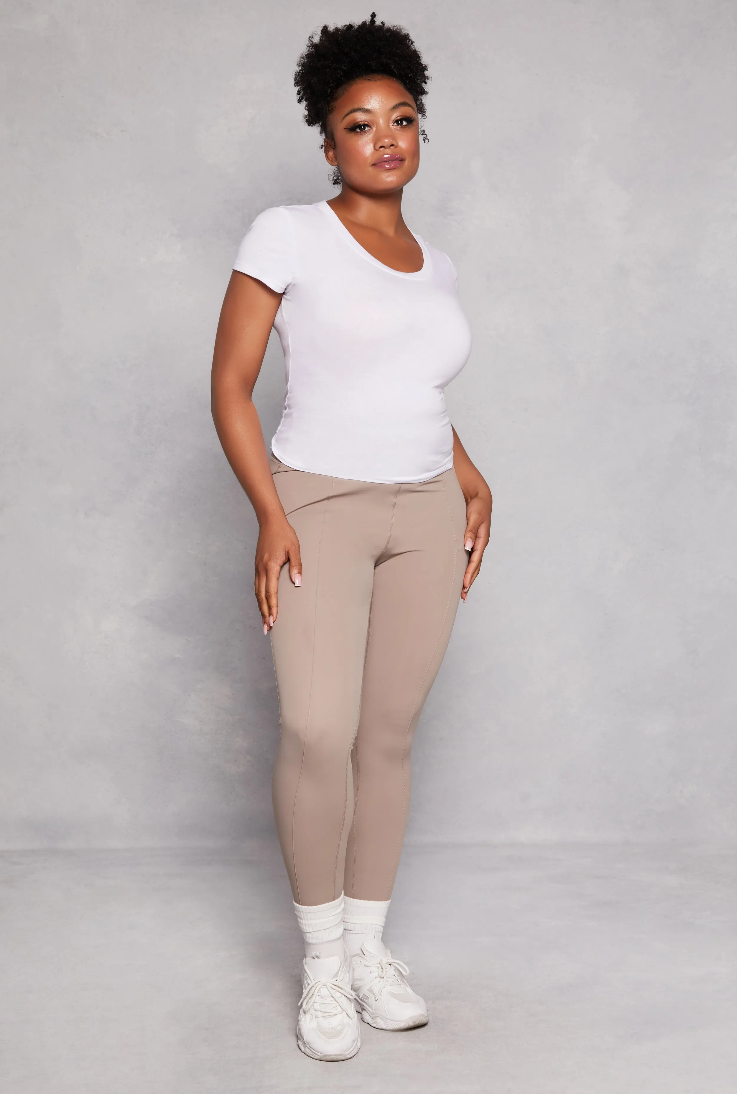 Plus Size Spandex Pintuck Leggings sold by Rainbow product image thumbnail 3