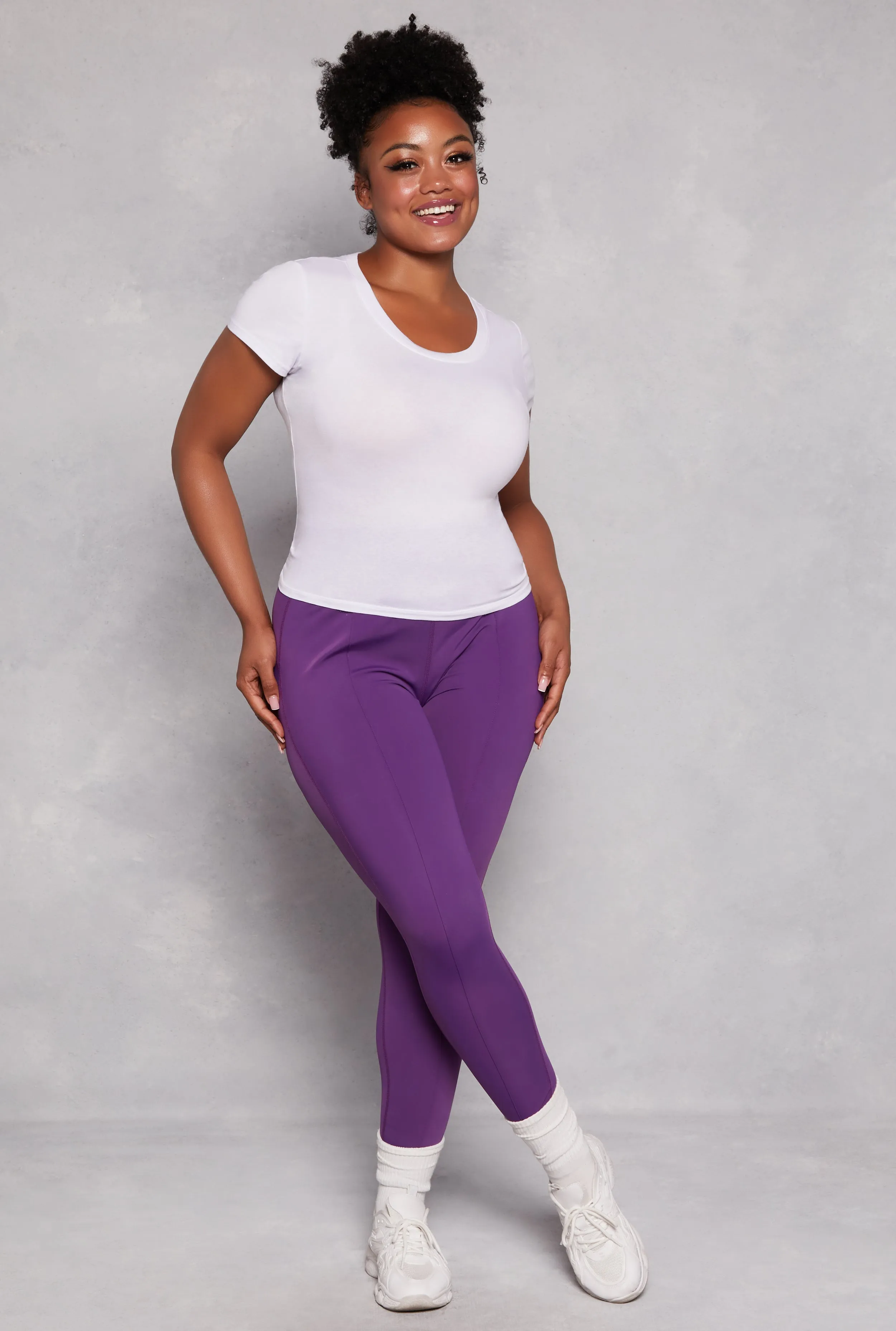 Plus Size Spandex Pintuck Leggings sold by Rainbow product image thumbnail 4