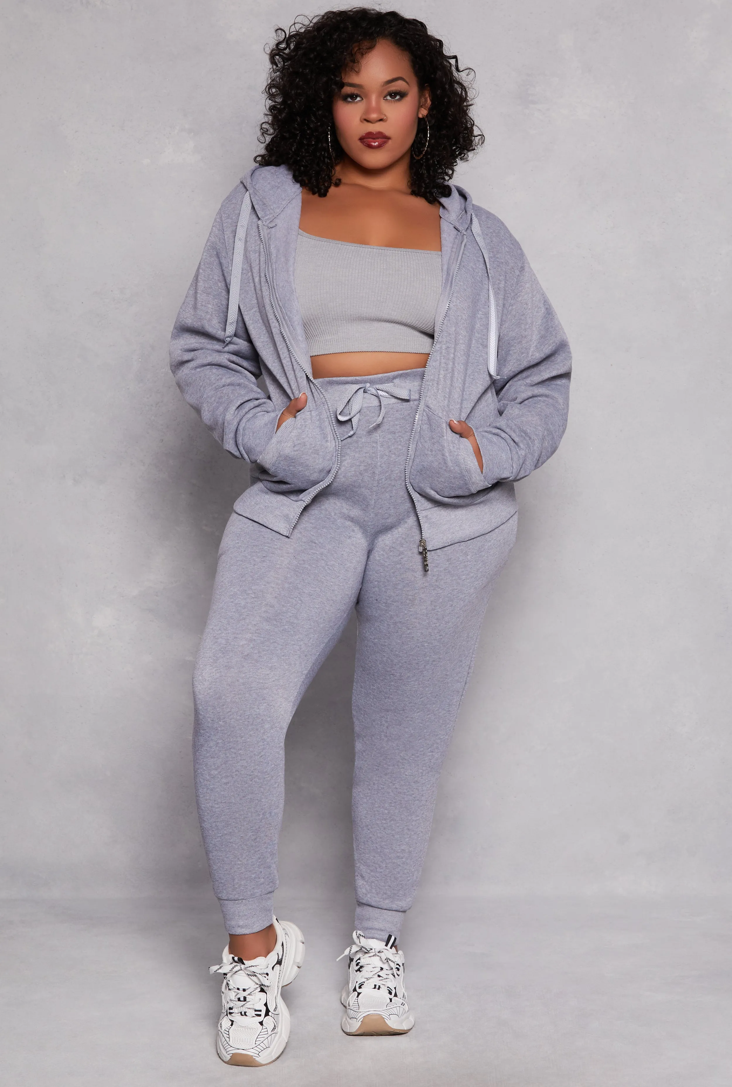Plus Size Fleece High Waist Joggers sold by Rainbow product image thumbnail 3