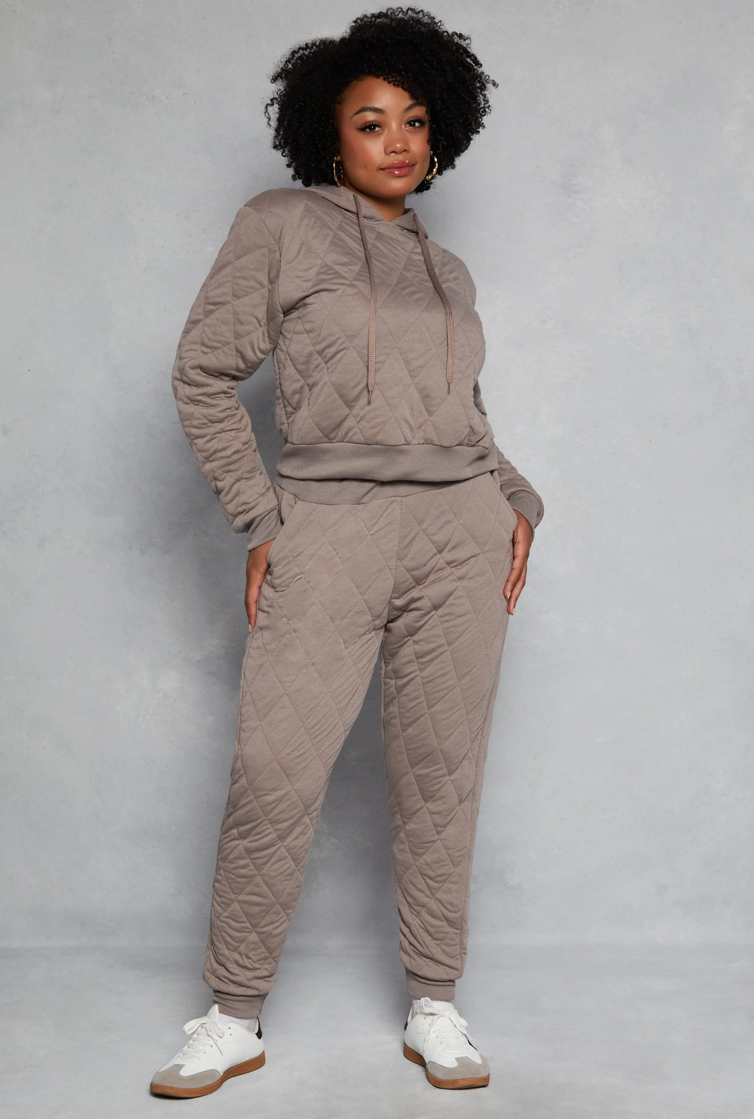 Plus Size Quilted Toggle Drawstring Joggers sold by Rainbow product image thumbnail 4
