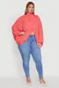 Plus Size Bishop Sleeve Tulip Overlay Top sold by Rainbow