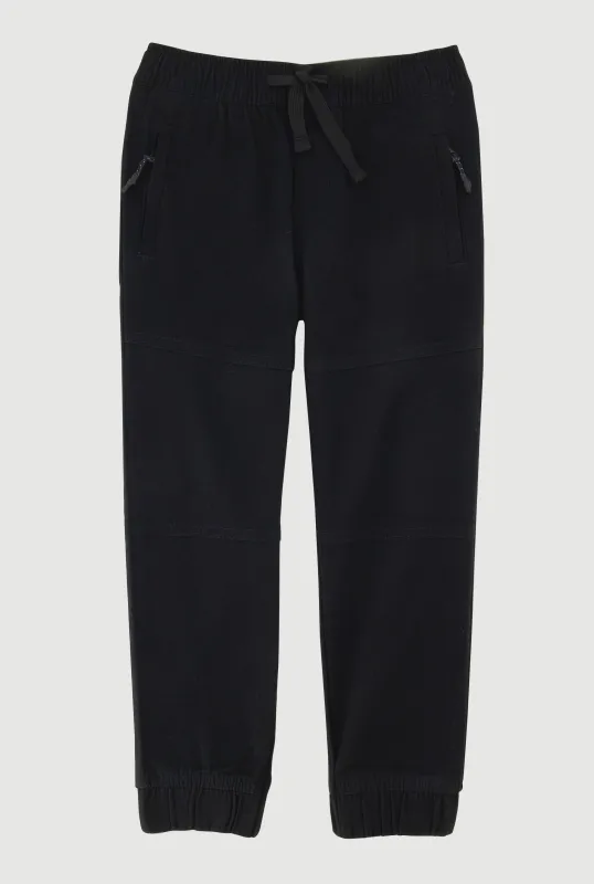 Little Boys Twill Zip Pocket Joggers sold by Rainbow