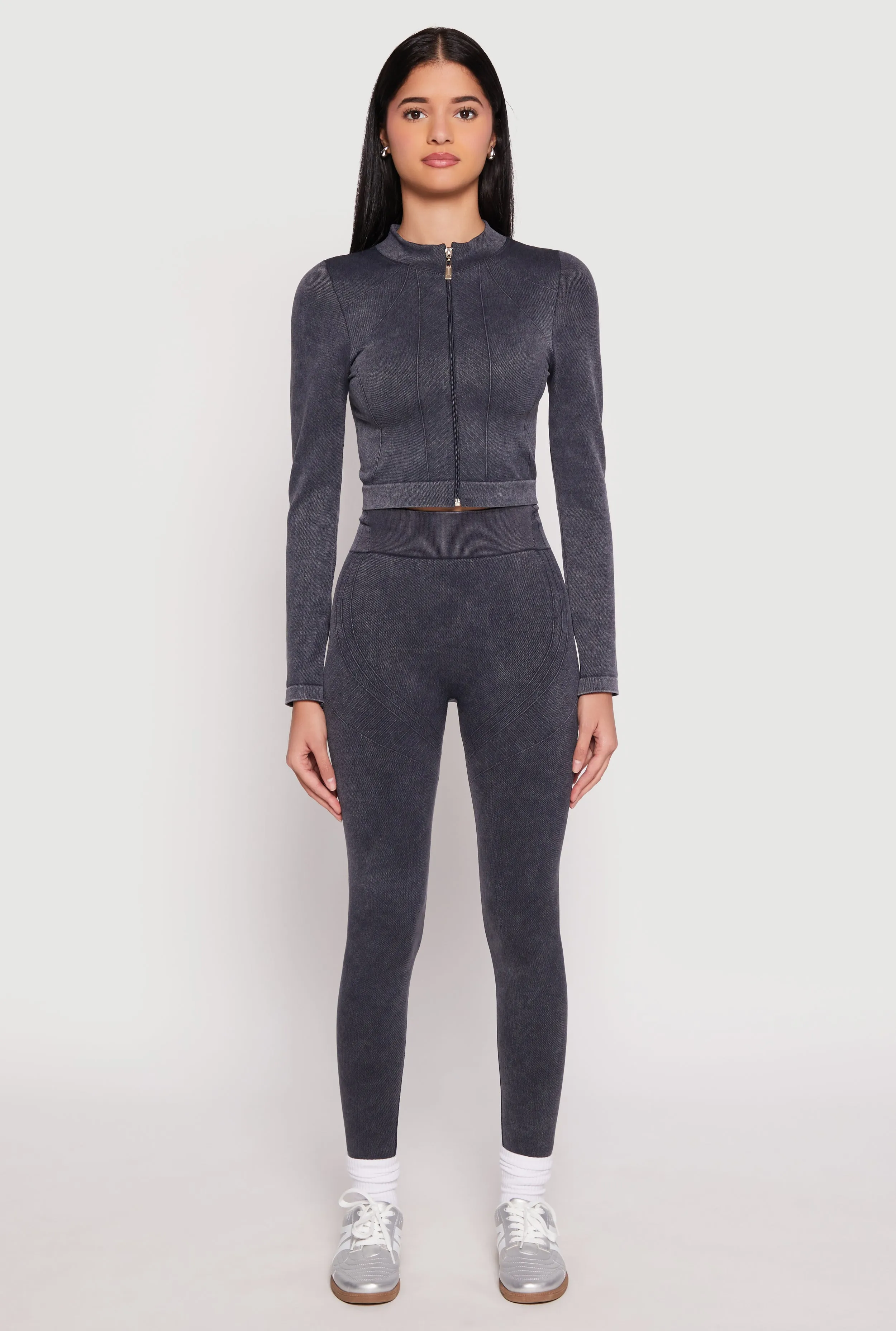 Seamless Mineral Wash High Waisted Leggings sold by Rainbow