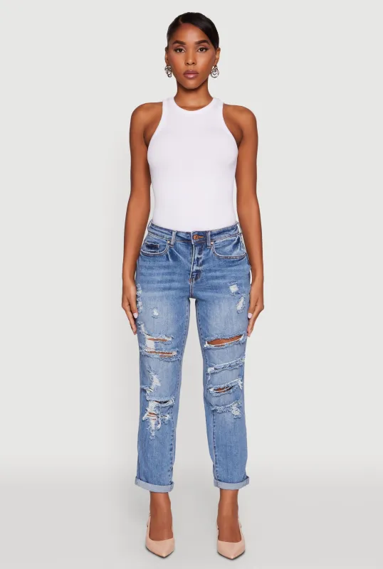 WAX Distressed Boyfriend Jeans sold by Rainbow