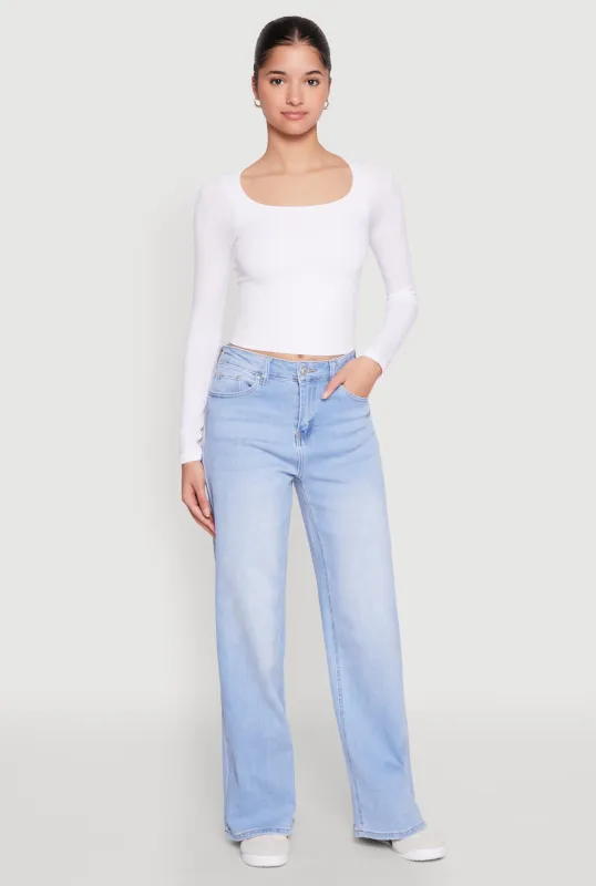 WAX Whiskered Wide Leg Jeans sold by Rainbow