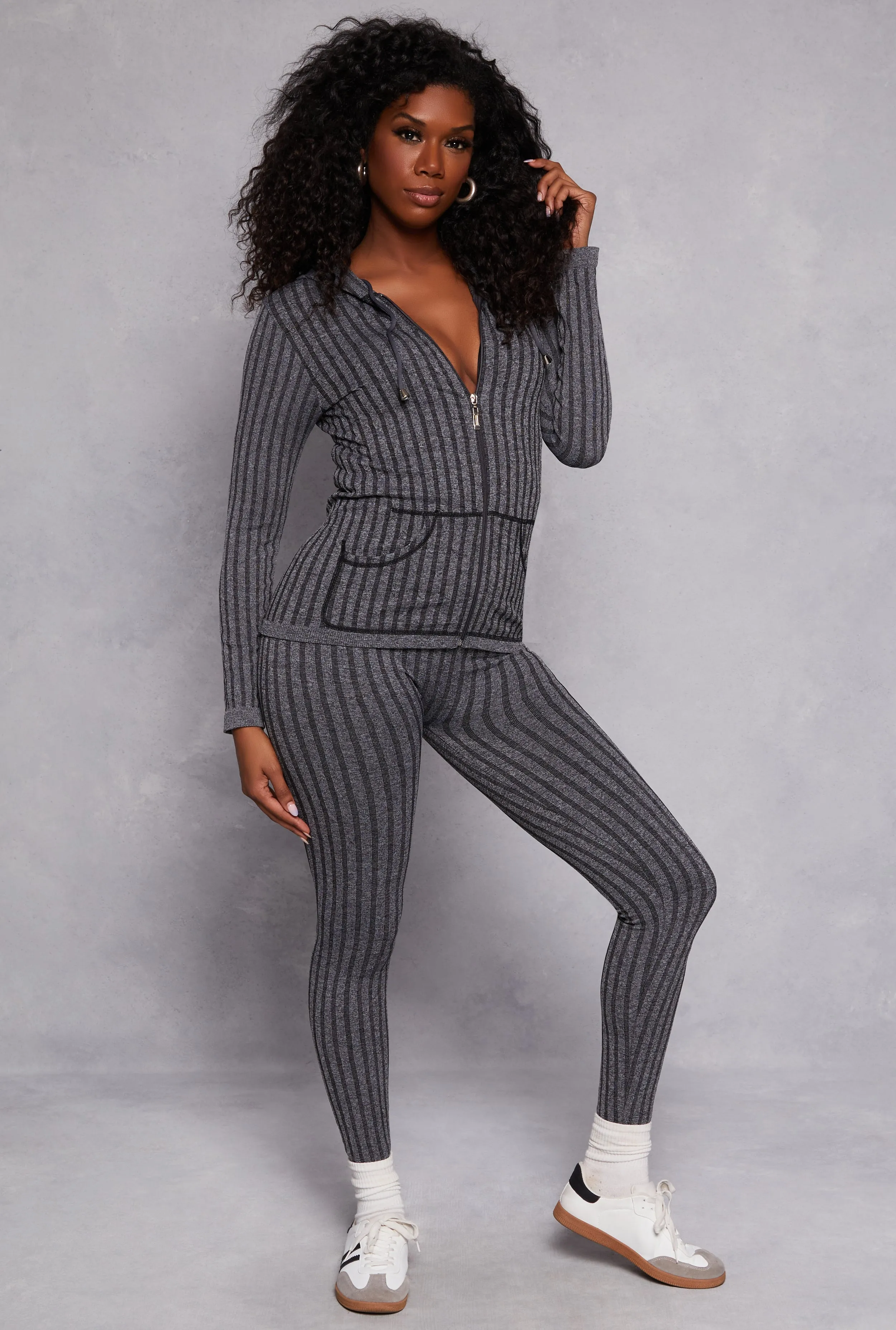 Seamless Shadow Stripe Leggings sold by Rainbow product image thumbnail 3