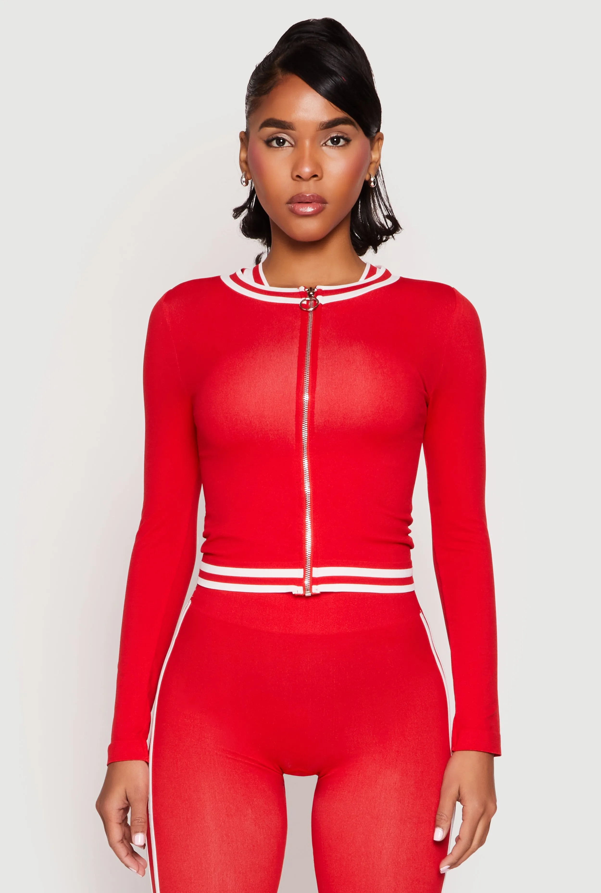 Seamless Varsity Stripe Track Jacket sold by Rainbow product image thumbnail 4