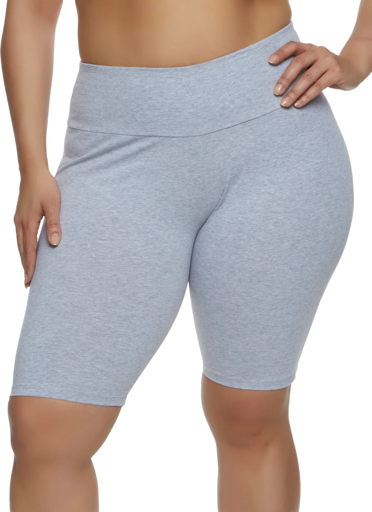 Plus Size High Waisted Bike Shorts sold by Rainbow product image thumbnail 3