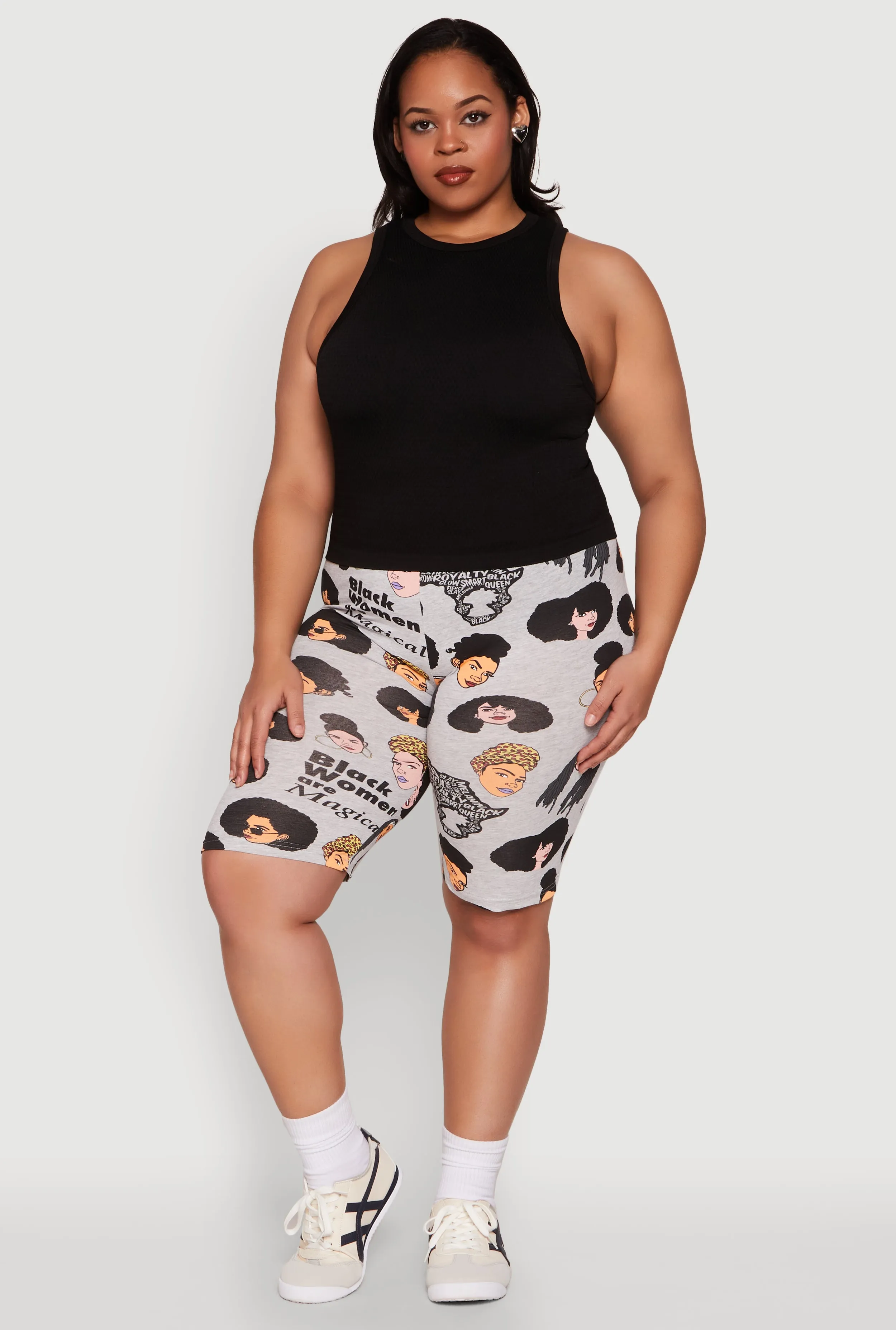 Plus Size Black Women Are Magical Biker Shorts sold by Rainbow