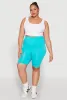 Plus Size High Waist Seamless Biker Shorts sold by Rainbow