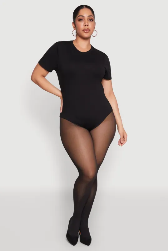 Plus Size Short Sleeve Bodysuit sold by Rainbow