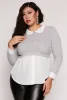 Plus Size Brushed Rib Knit Sweater Blouse sold by Rainbow