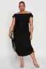 Plus Size Nylon Drawstring Cargo Maxi Skirt sold by Rainbow