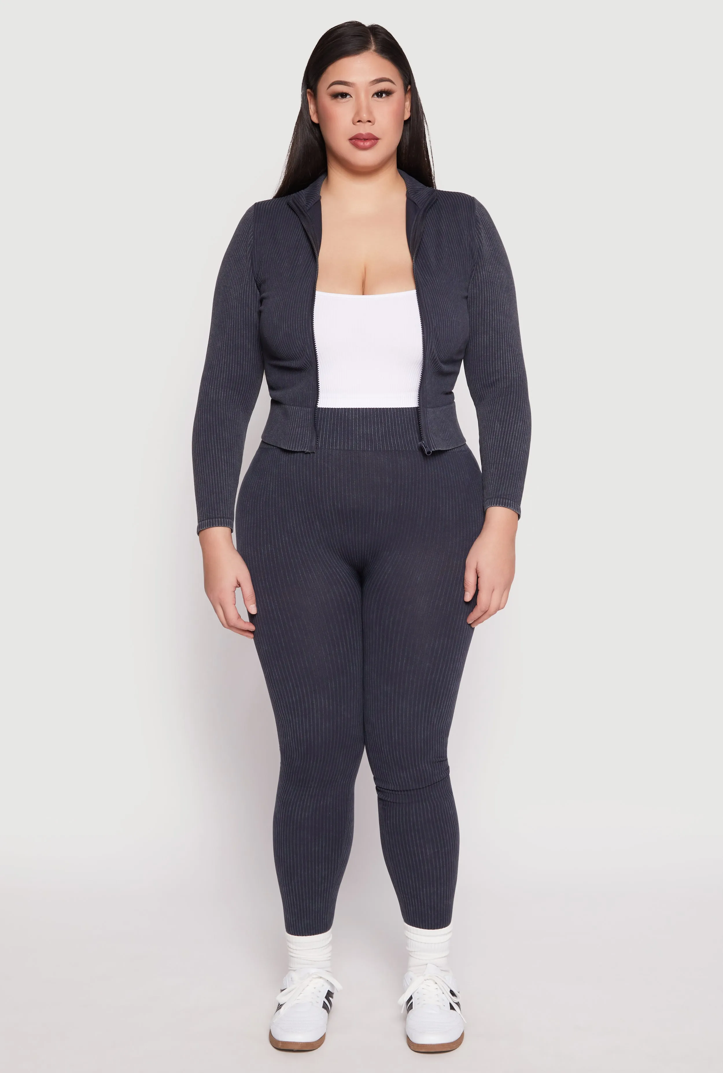 Plus Size Seamless Acid Wash High Waist Leggings sold by Rainbow