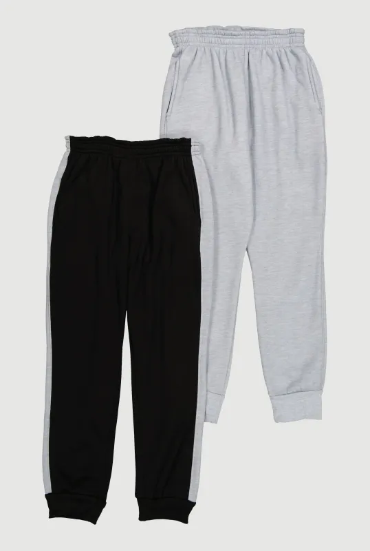 Boys Side Stripe Joggers 2 Pack sold by Rainbow