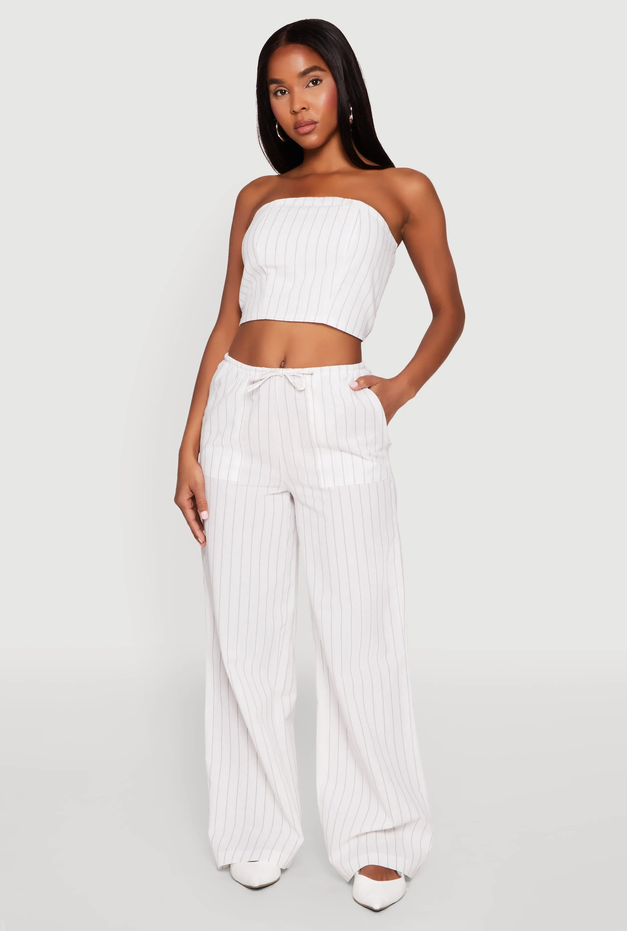 Almost Famous Drawstring Striped Pants sold by Rainbow product image thumbnail 2