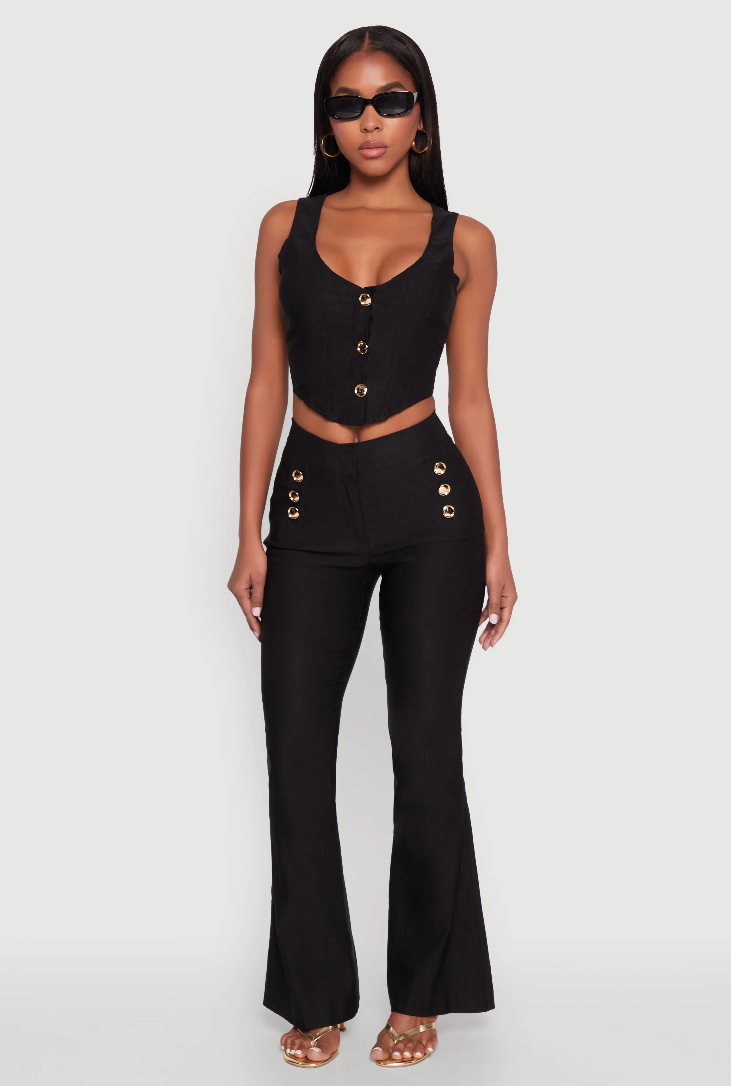 Flared Pull On Dress Pants sold by Rainbow