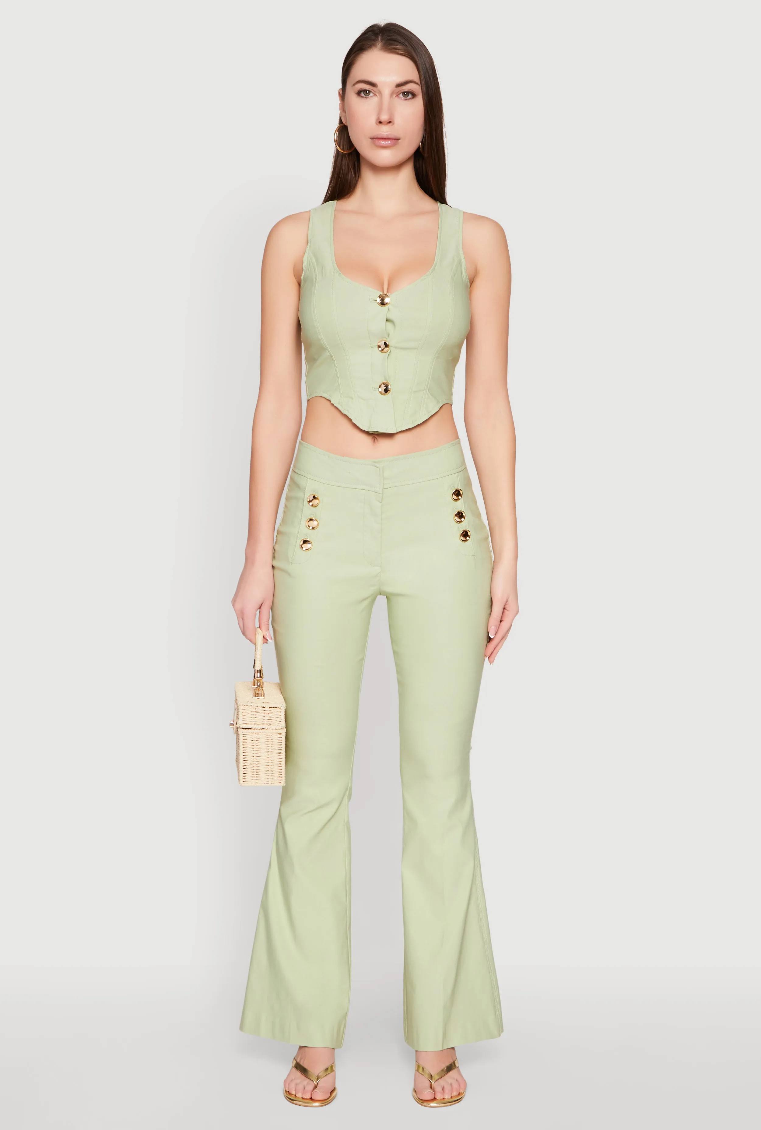 Flared Pull On Dress Pants sold by Rainbow product image thumbnail 4