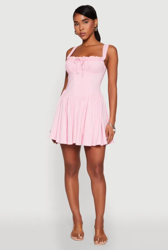 Pleated Corset Mini Dress sold by Rainbow