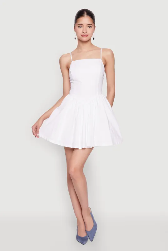 Lace Up Back Skater Dress sold by Rainbow