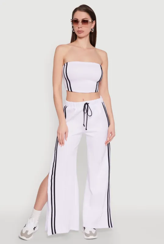 Stylish High Waisted Varsity Stripe Active Pants sold by Rainbow