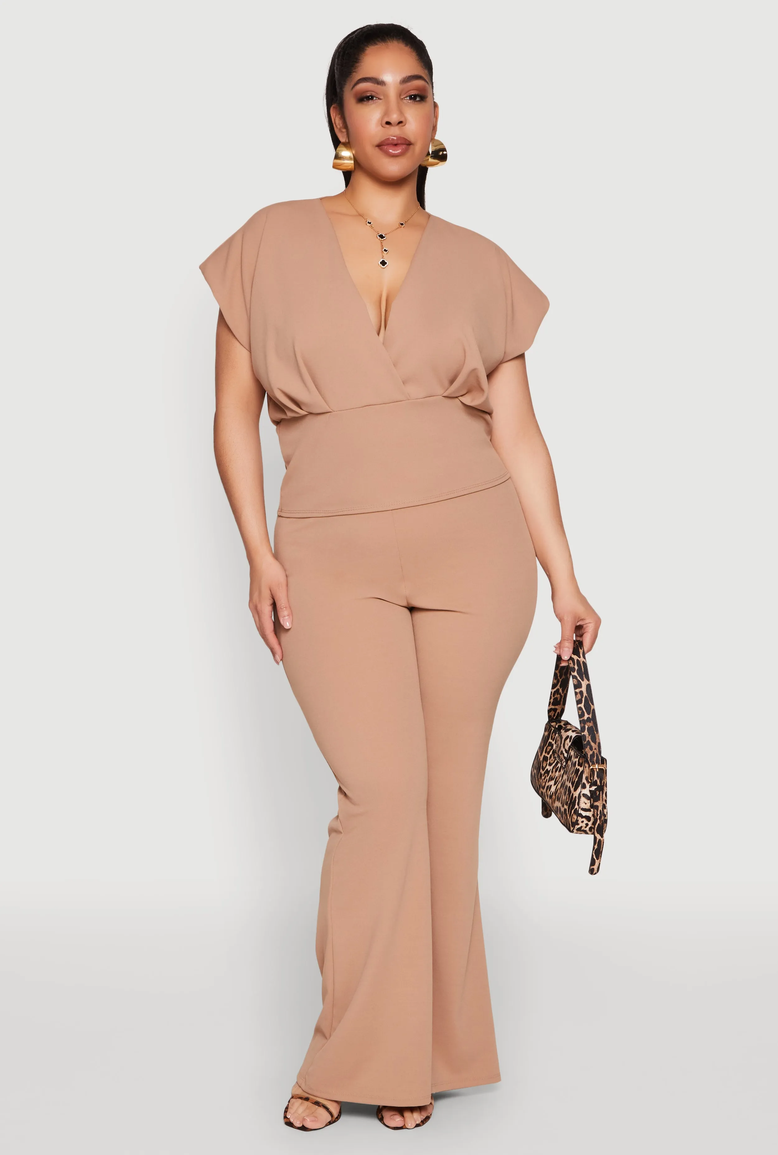 Plus Size High Waisted Flared Pants sold by Rainbow product image thumbnail 2