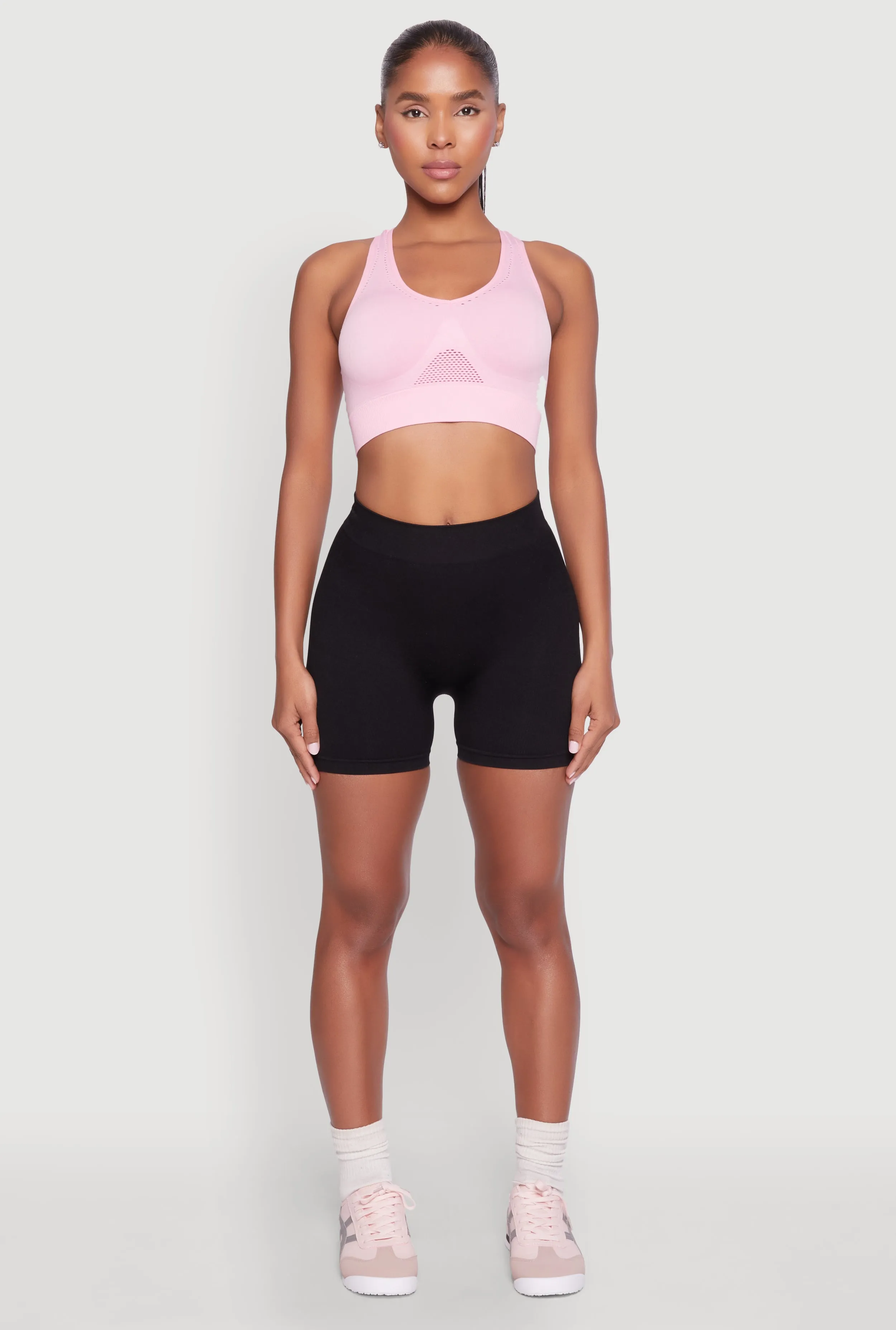 Cut Out Detail Seamless Racerback Sports Bra sold by Rainbow product image thumbnail 2