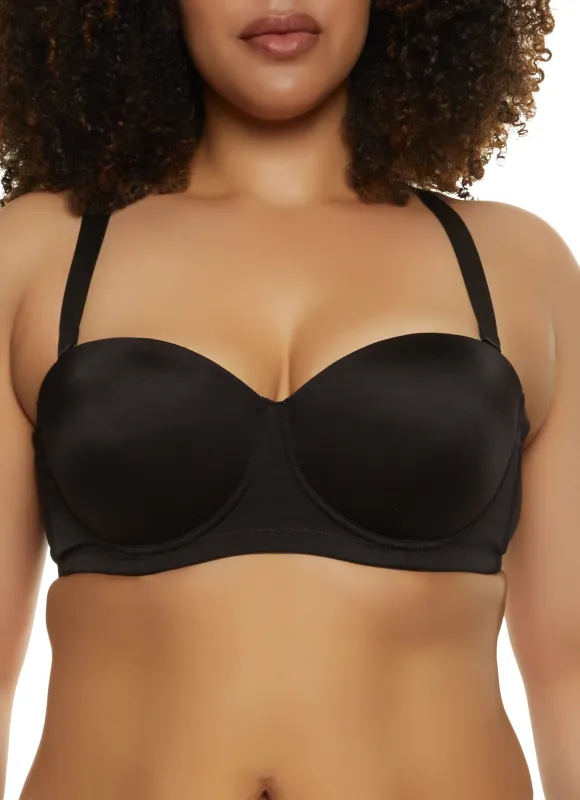 Plus Size Basic Balconette Bra | Convertible to Strapless sold by Rainbow