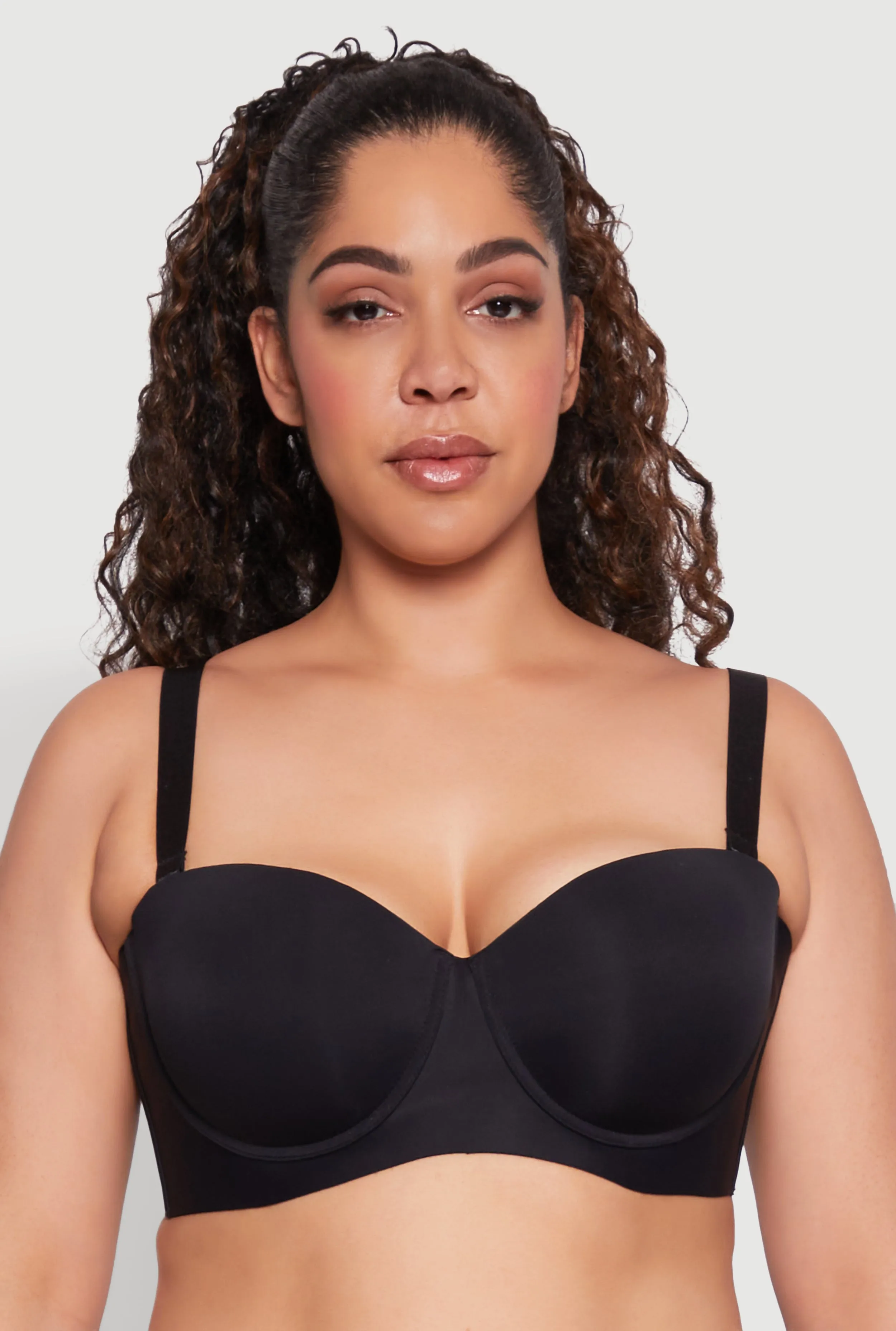 Plus Size Padded Cup Balconette Bra | Convertible to Strapless sold by Rainbow