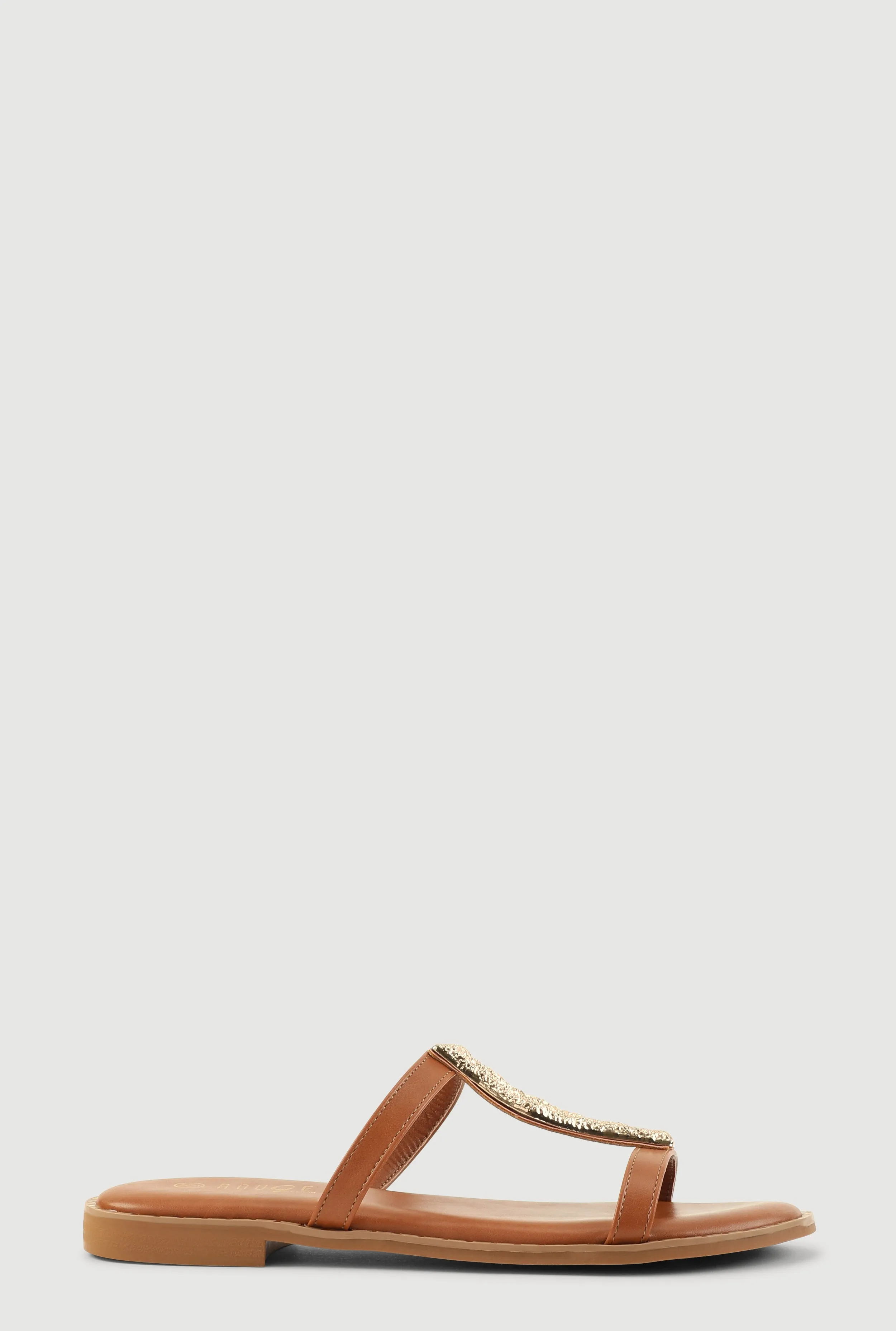 Metallic Keyhole Detail Slide Sandals sold by Rainbow product image thumbnail 2