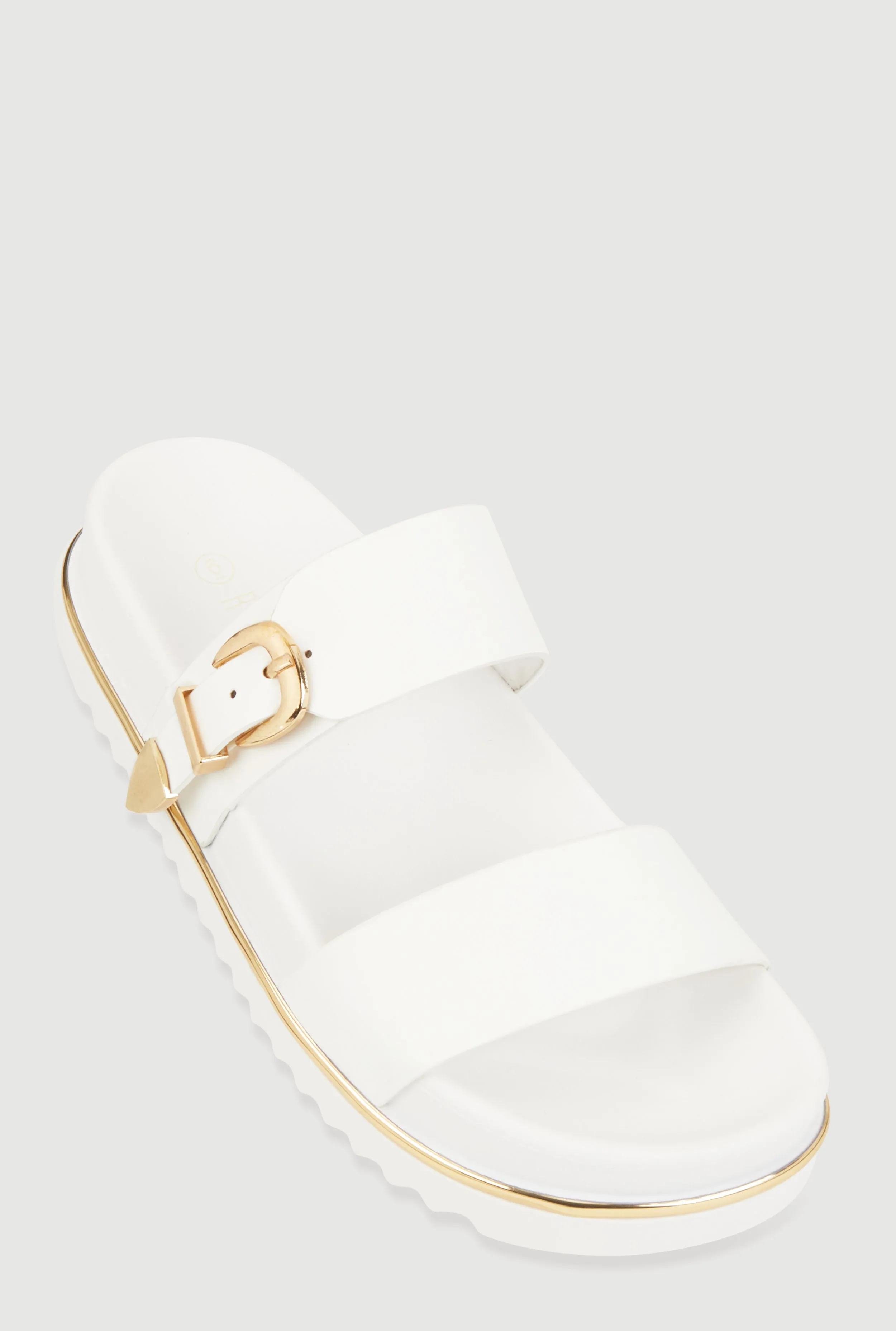 Low Platform Buckle Slide Sandals sold by Rainbow