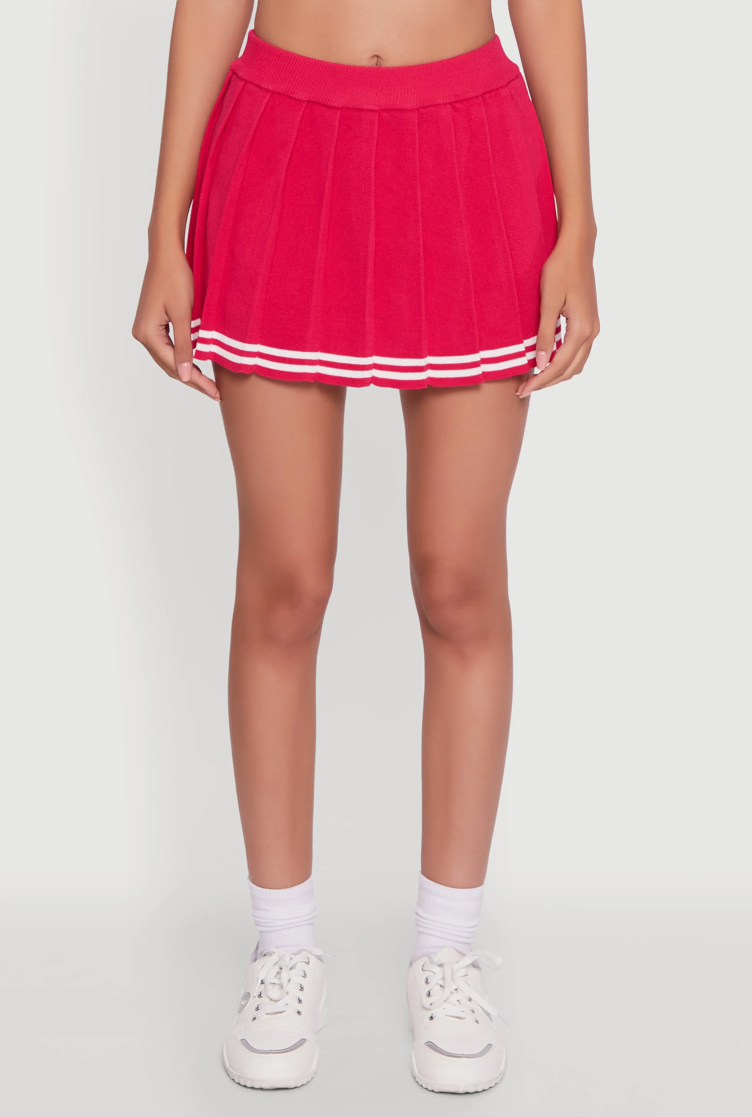 Varsity Stripe Pull On Pleated Skort sold by Rainbow product image thumbnail 3