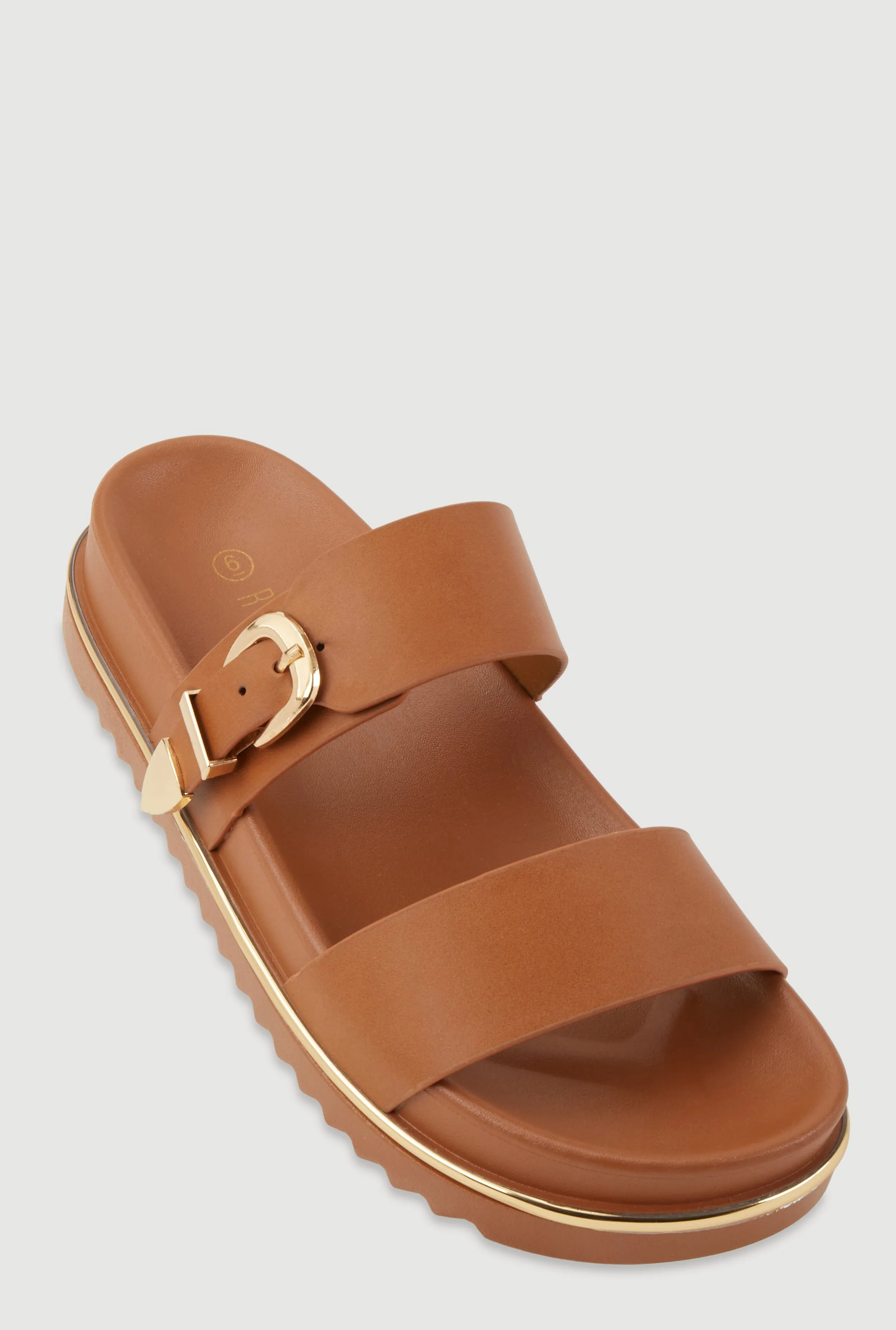 Low Platform Buckle Slide Sandals sold by Rainbow