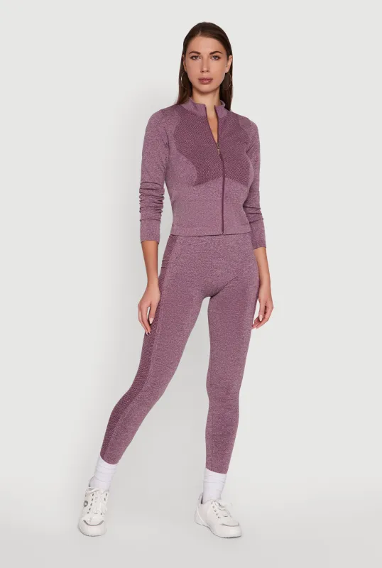 High Waisted Marled Seamless Leggings sold by Rainbow