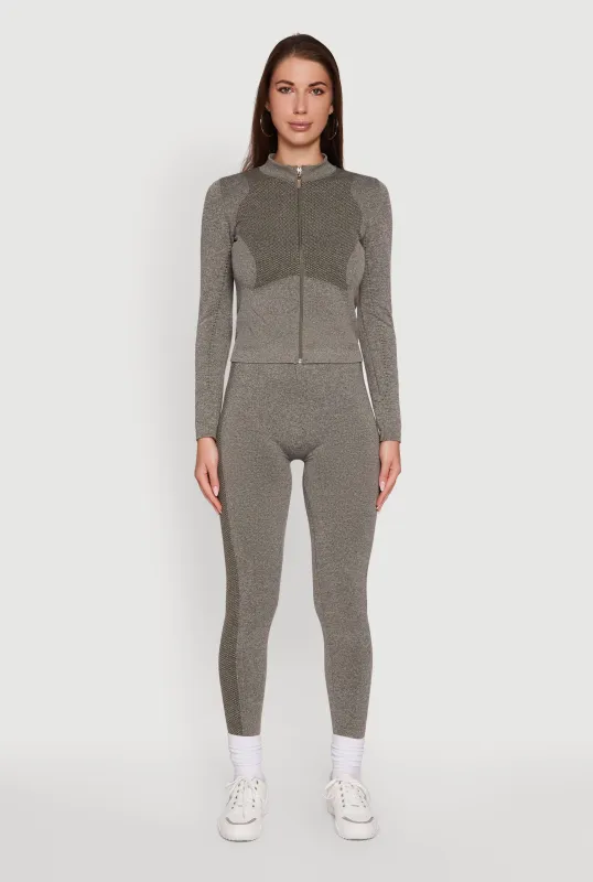 High Waisted Marled Seamless Leggings sold by Rainbow