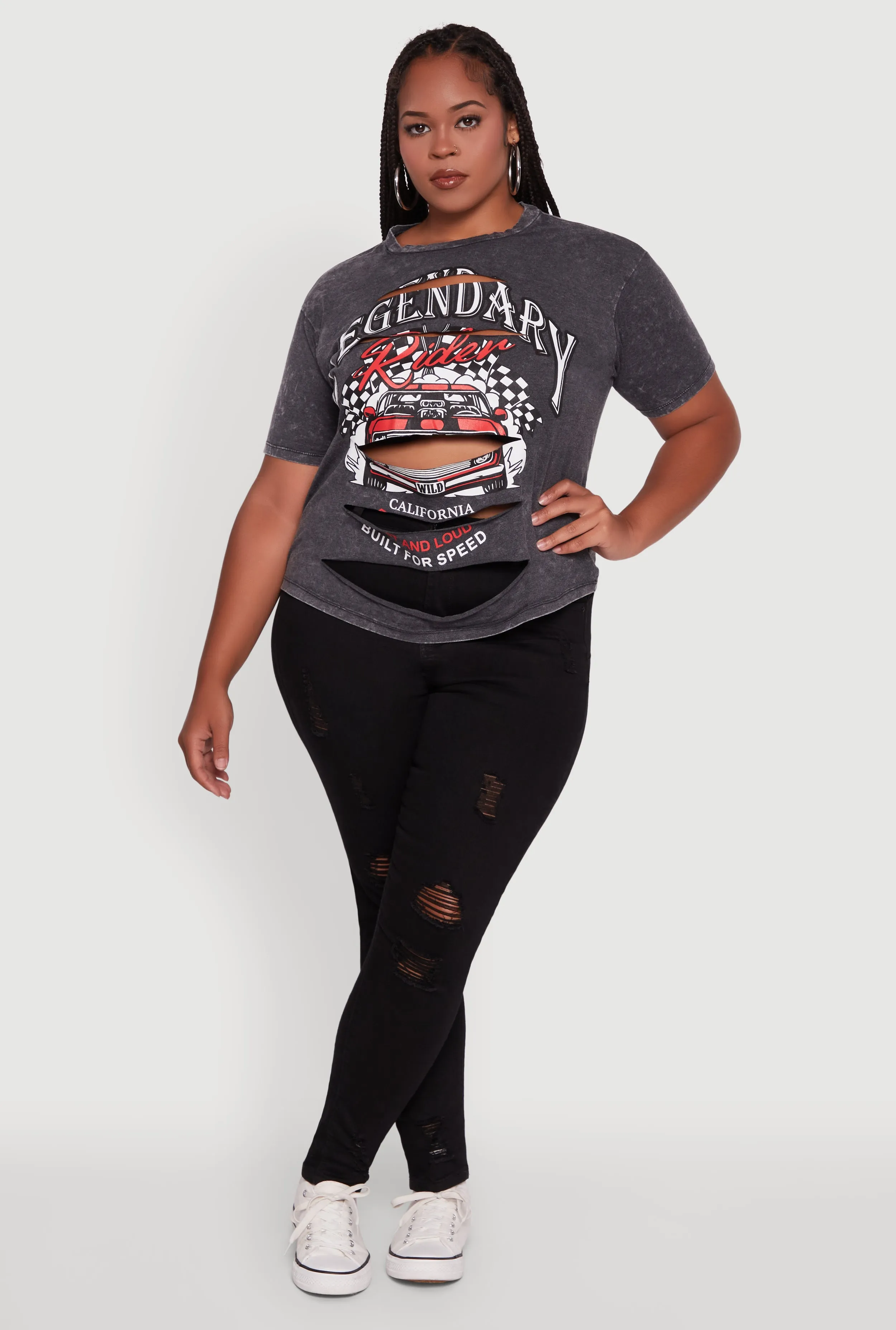 Plus Size Legendary Rider California Graphic T-Shirt sold by Rainbow