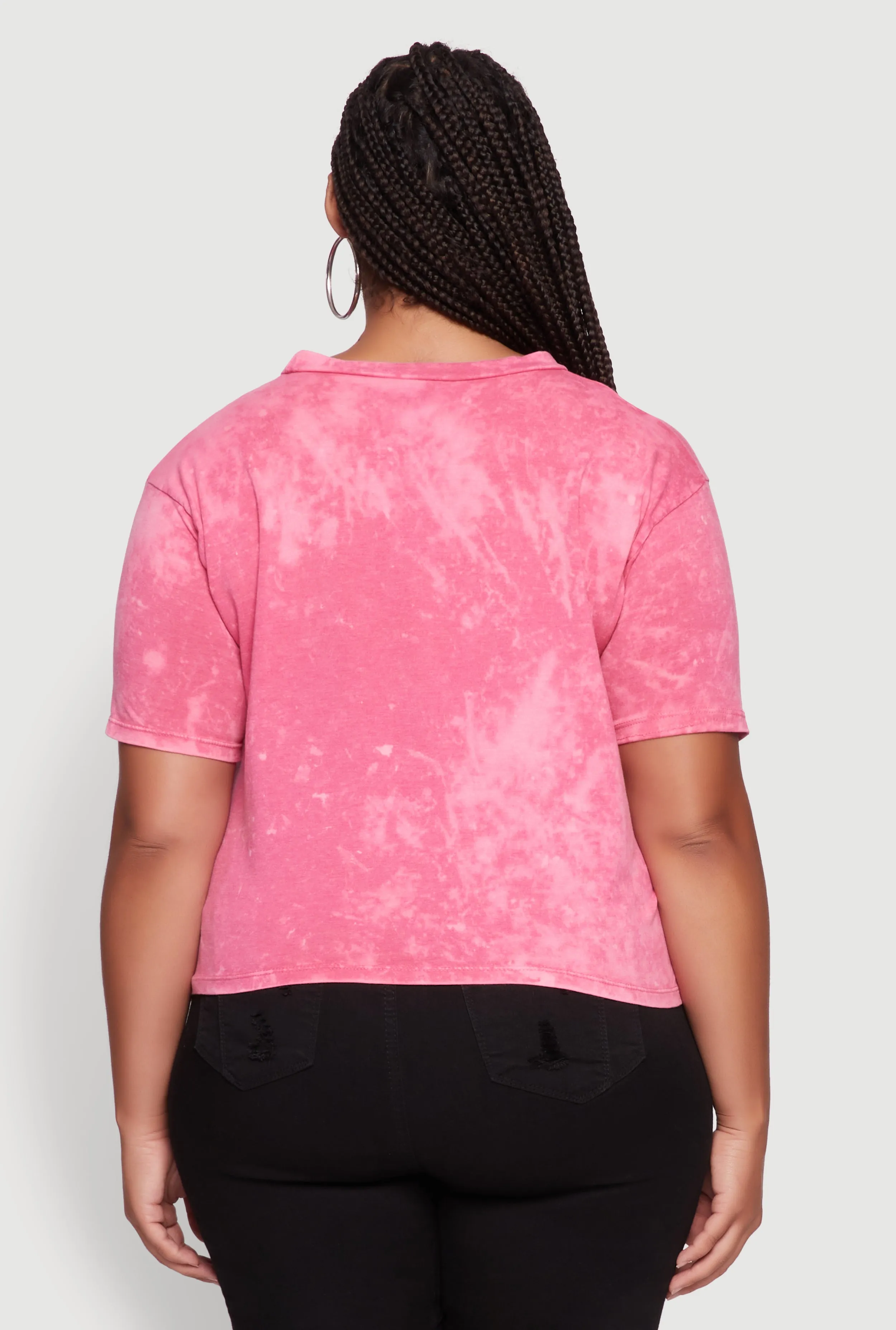 Plus Size Slashed Rock and Roll World Tour Graphic Tee sold by Rainbow product image thumbnail 5