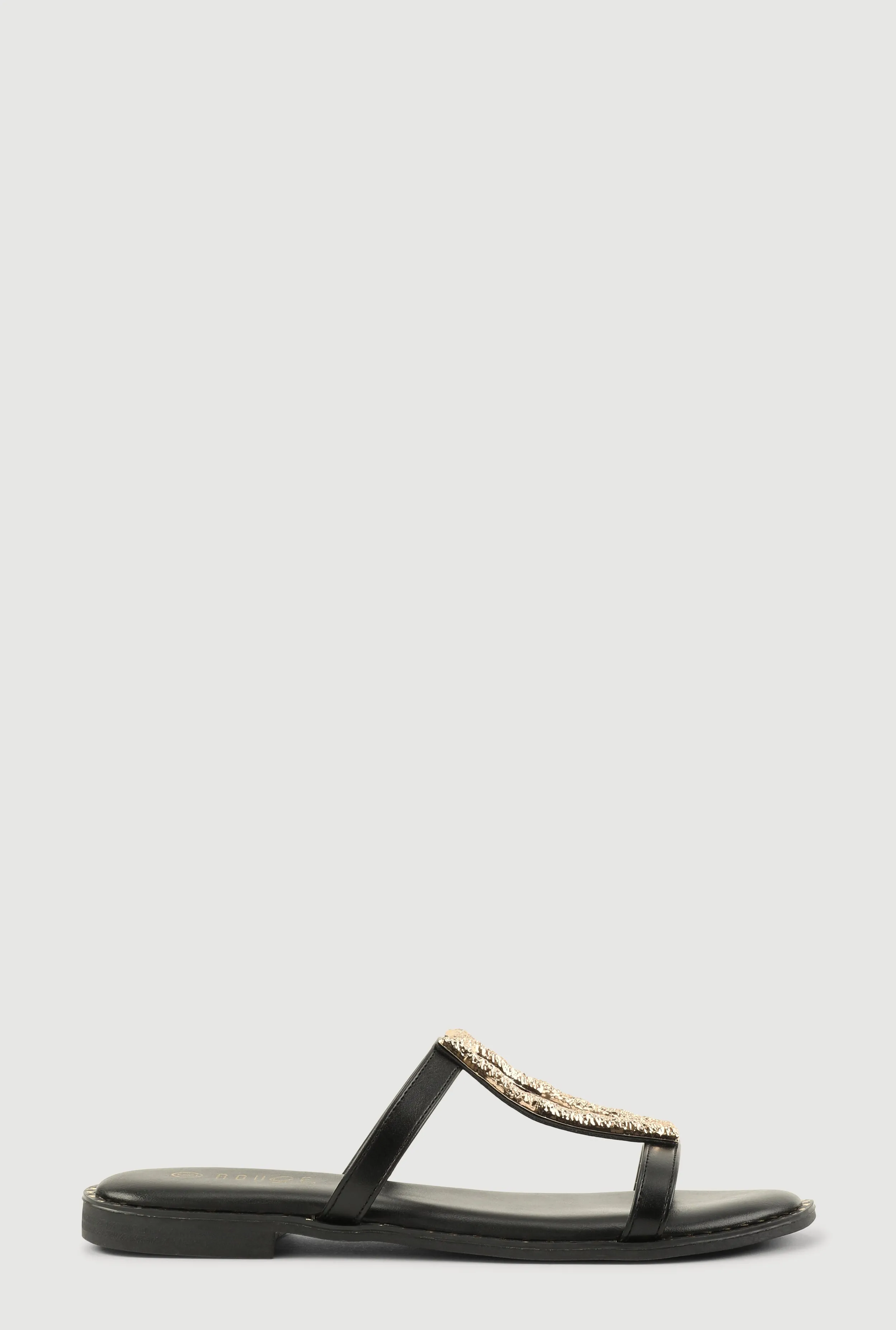 Metallic Keyhole Detail Slide Sandals sold by Rainbow product image thumbnail 2