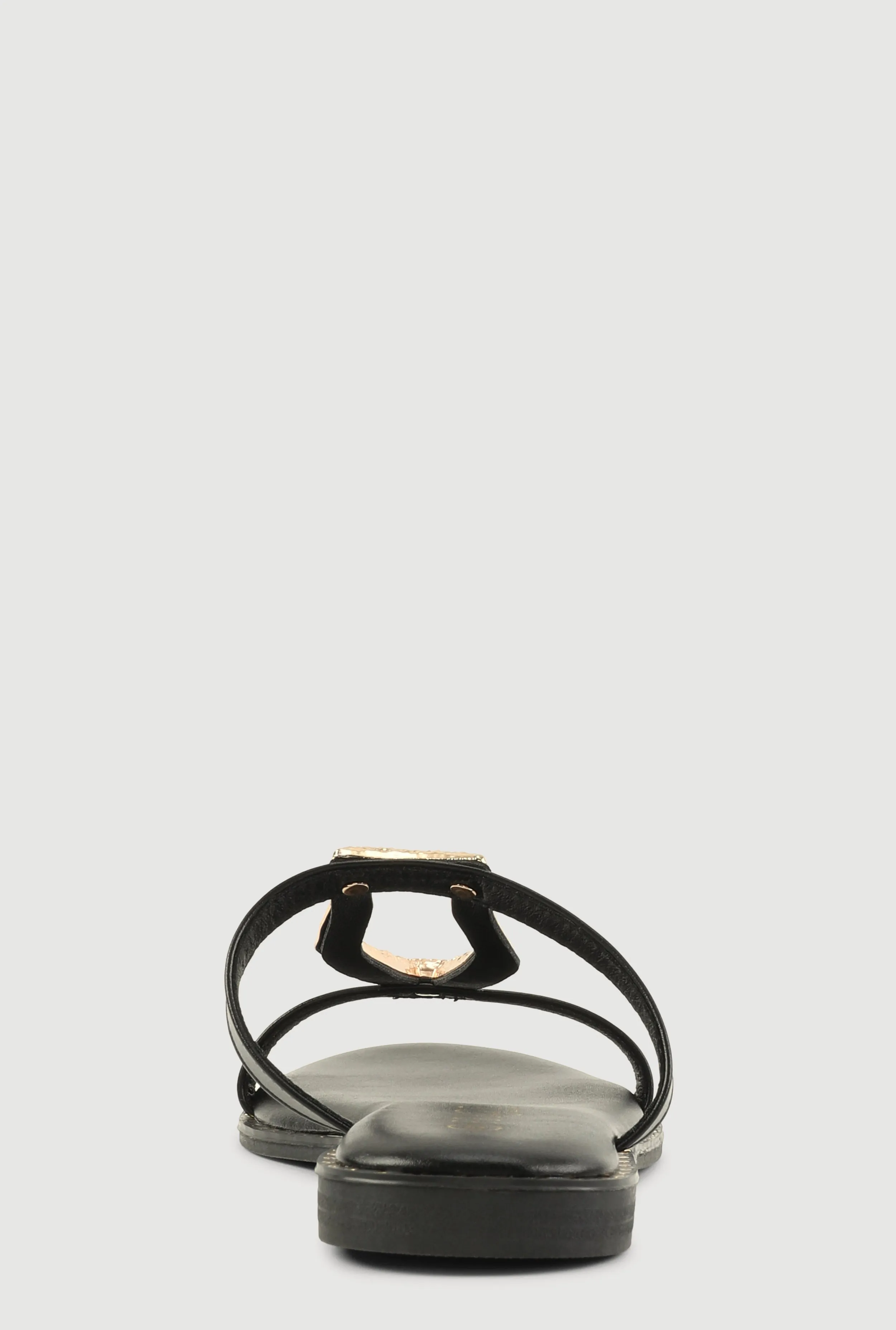 Metallic Keyhole Detail Slide Sandals sold by Rainbow product image thumbnail 3