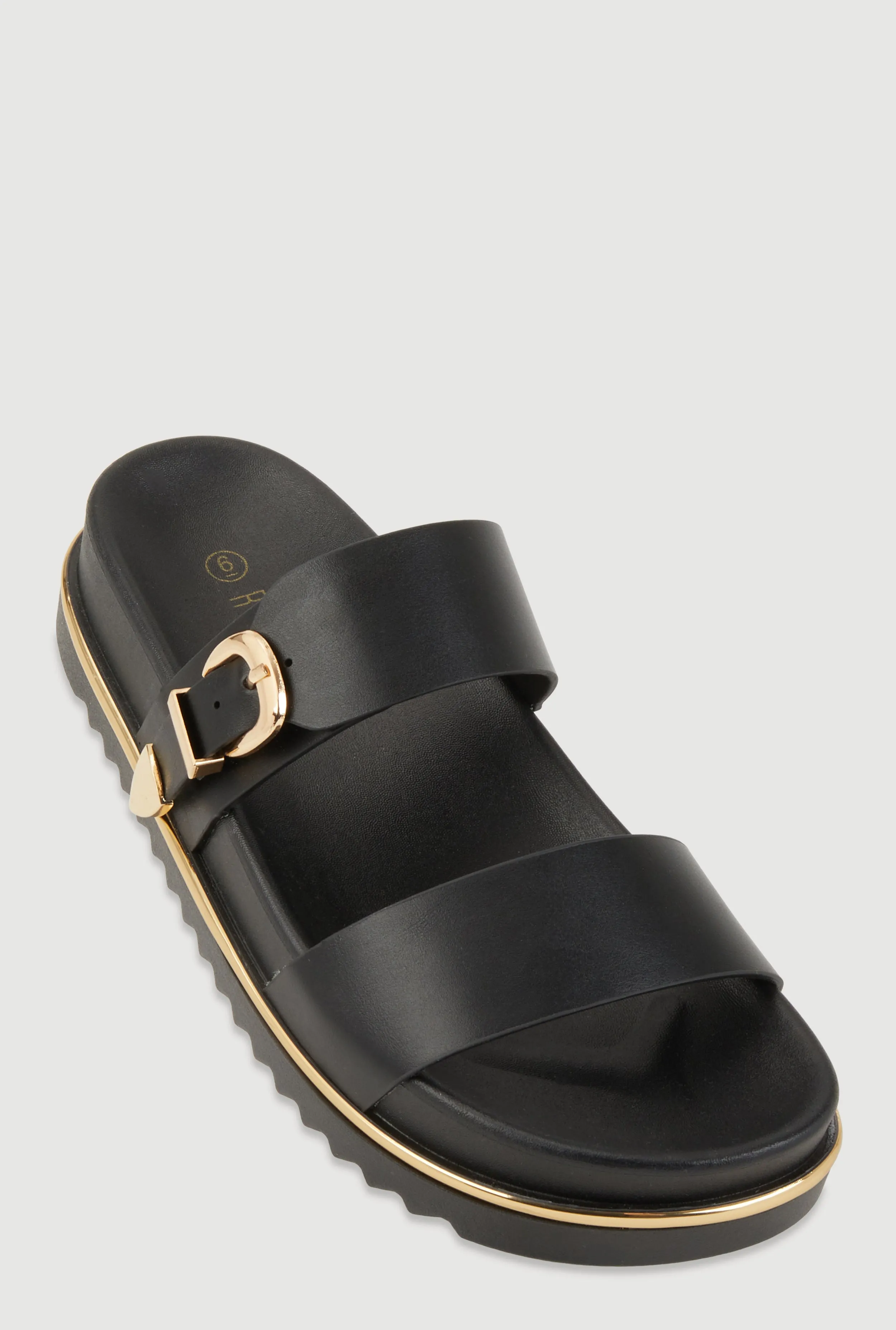 Low Platform Buckle Slide Sandals sold by Rainbow