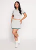 Daisy Knit Varsity Stripe Detail Pleated Skort sold by Rainbow