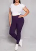 Plus Size Fleece Textured Waistband Leggings sold by Rainbow