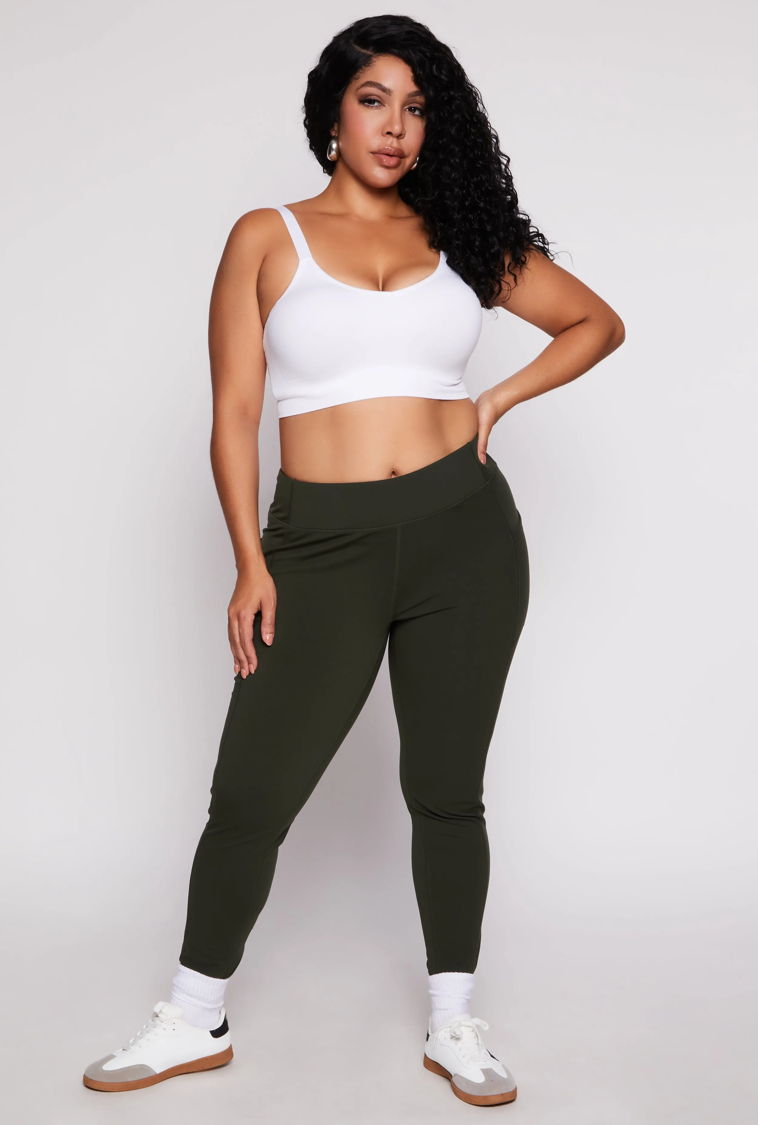 Plus Size Fleece Lined High Waist Leggings sold by Rainbow product image thumbnail 2