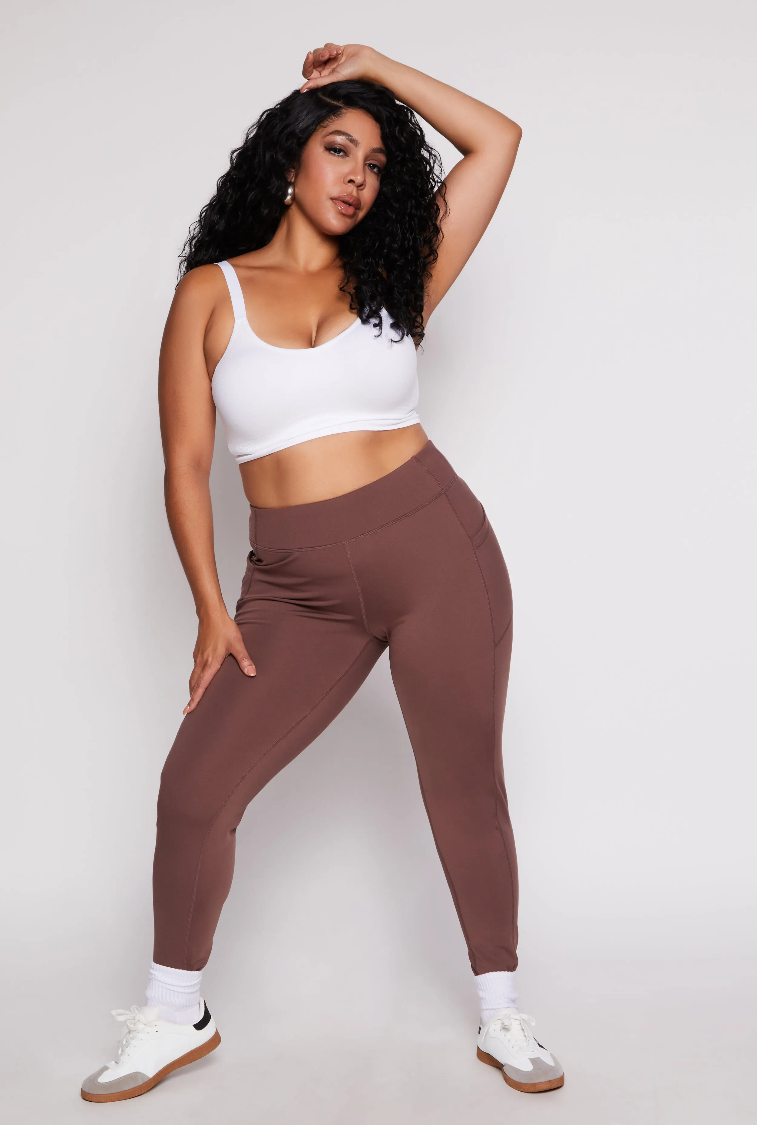 Plus Size Fleece Lined High Waist Leggings sold by Rainbow product image thumbnail 5