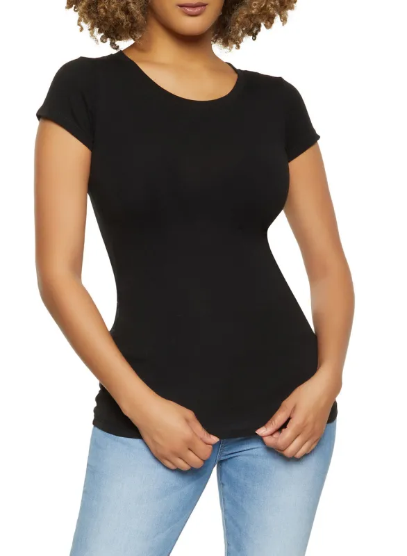 Solid Crew Neck Tee sold by Rainbow